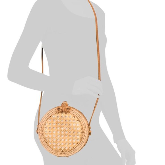 Handwoven Canning Front Wicker Rattan Crossbody Ba - Picture 4 of 4